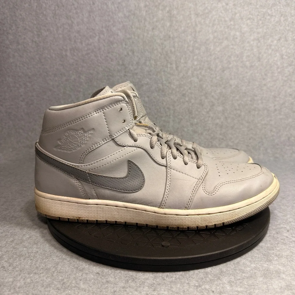 Jordan 1 Mid Cool Grey Mens Sneakers 554724-033 Size 12
